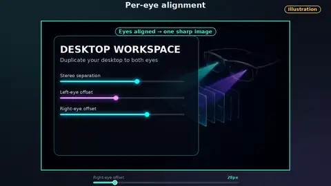 Animation: double image merging into one